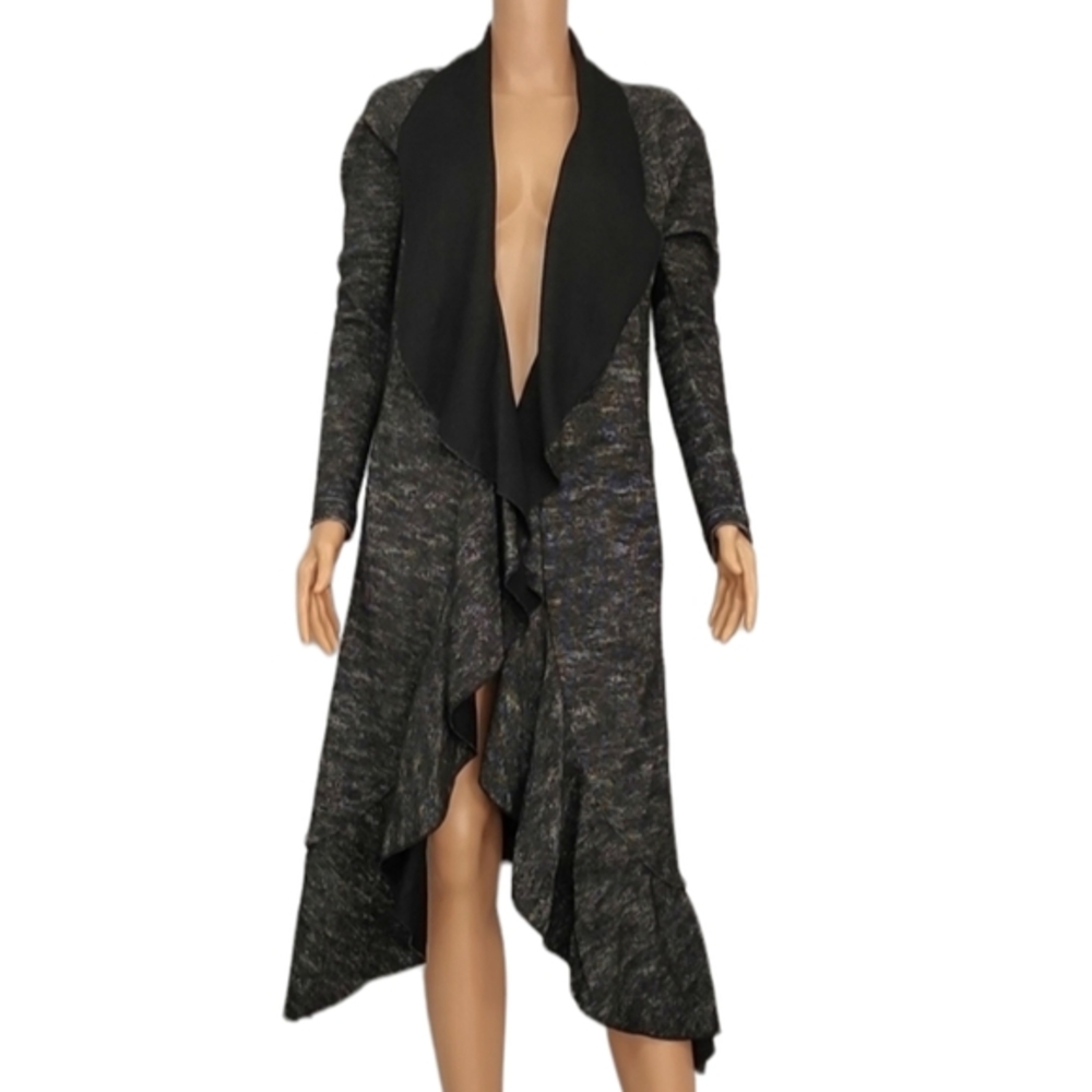 Open Front Fly Away Women' Cardigan Sweater Long Sleeve With Pockets Loose Drape